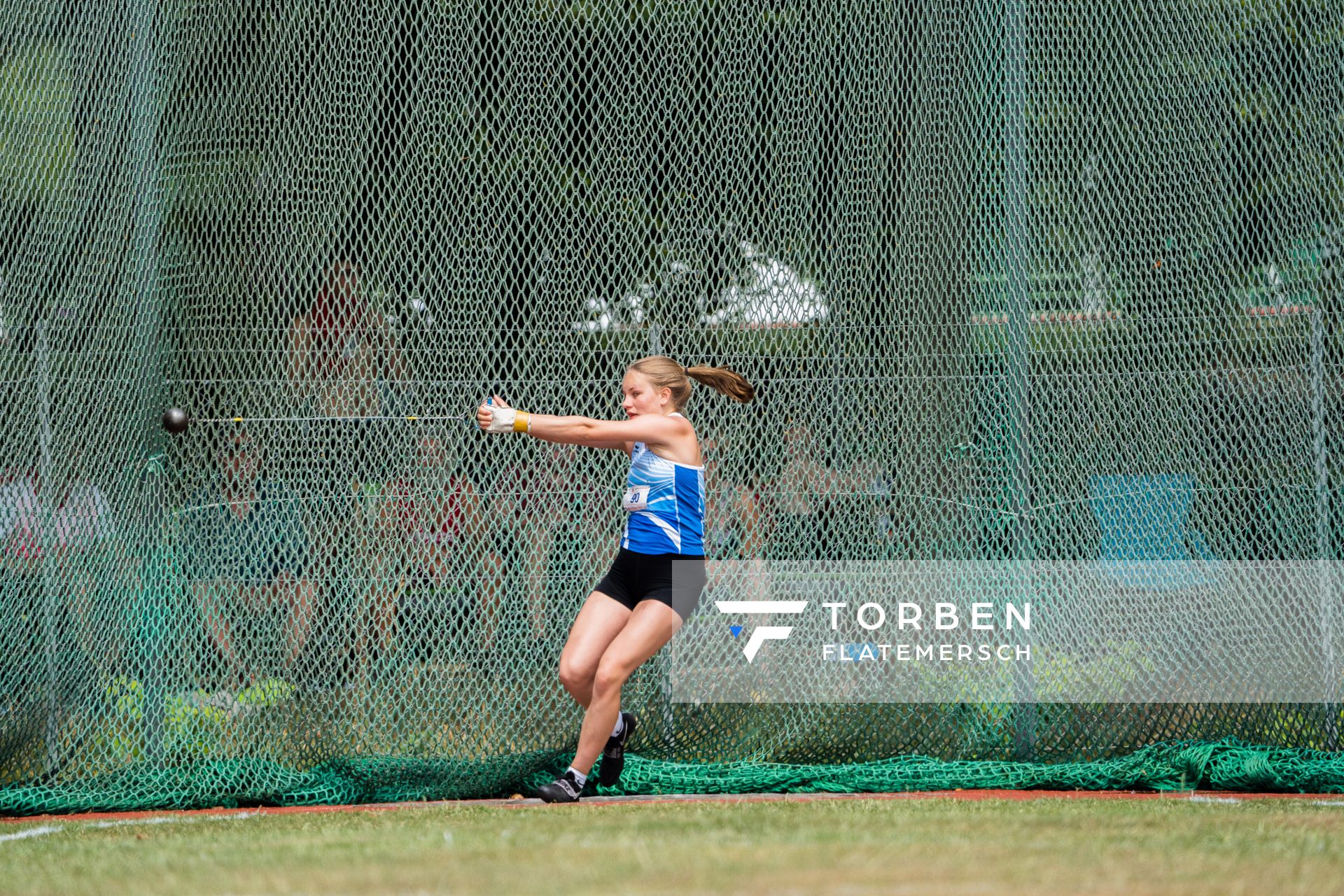 Heike Schwitters (Fortuna Wirdum) beim Hammerwurf am 03.07.2022 waehrend den NLV+BLV Leichtathletik-Landesmeisterschaften im Jahnstadion in Goettingen (Tag 1)